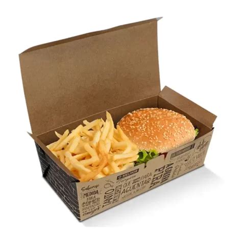 Comparativa de cajas para hamburguesas de diferentes materiales