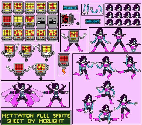 Ilustración de Mettaton EX en pleno combate, mostrando su diseño elegante y sus ataques energéticos.