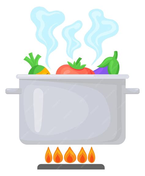 Ilustración de una cazuela con frutas hirviendo a fuego lento, mostrando la textura espesa de la mermelada