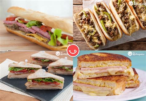 Infografía mostrando la variedad de sándwiches y fajitas ofrecidos por un restaurante de comida rápida.