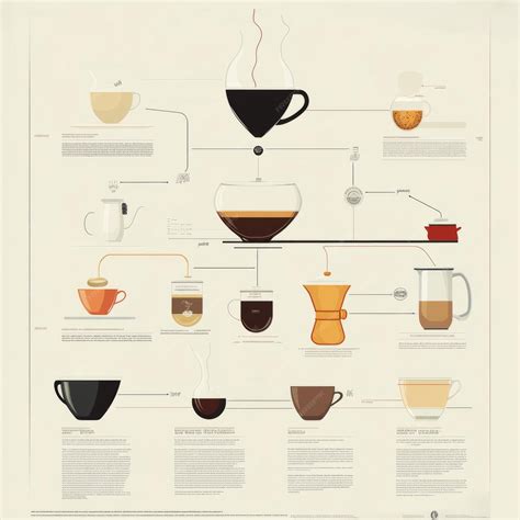Diagrama de preparación paso a paso de un café mocha tradicional