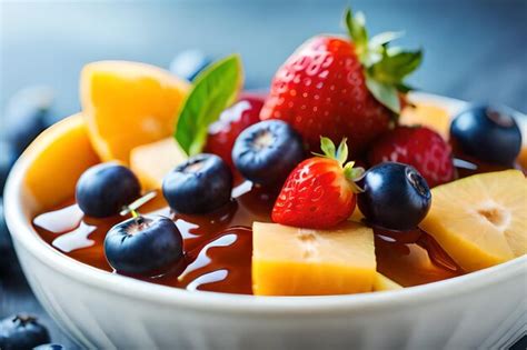 Imagen de un bol con quinua hinchada, fruta y manteca de cacahuete.