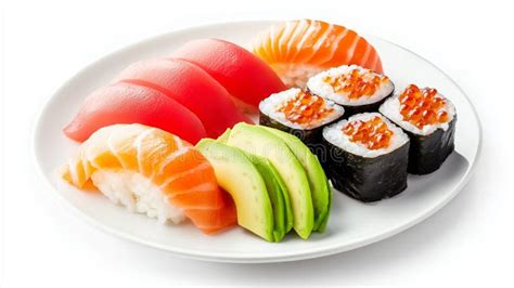 Muestra de sashimi y gohans, mostrando frescura y presentación