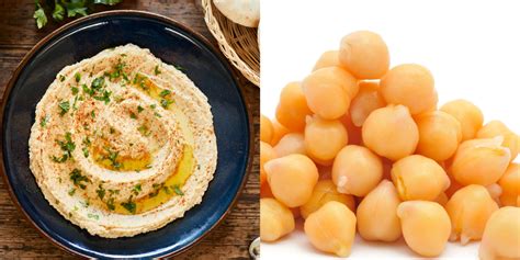 Ingredientes frescos para el puré de garbanzos y espinacas