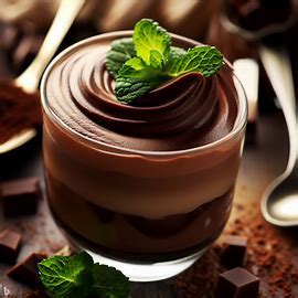 Infografía: Proceso de preparación de mousse de chocolate y menta en capas