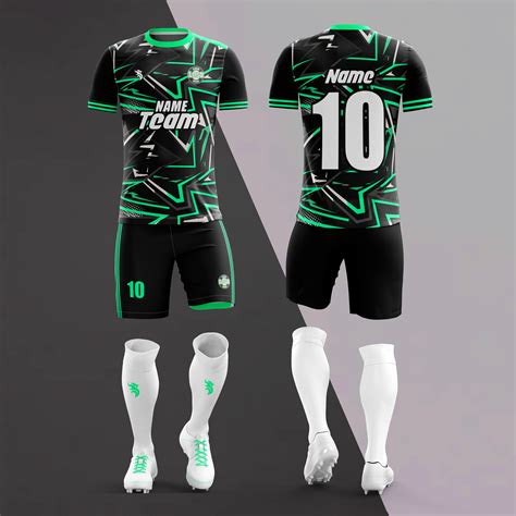 Set de uniforme de fútbol personalizado completo (camiseta, short, medias)