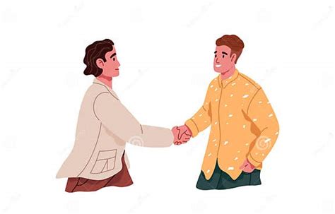 Ilustración de personas amigables saludándose