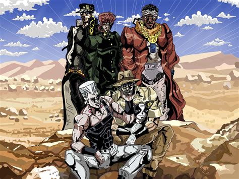 Diseños de atuendos de Jotaro Kujo en Stardust Crusaders