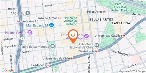 Mapa antiguo del centro de Santiago destacando el Paseo Ahumada