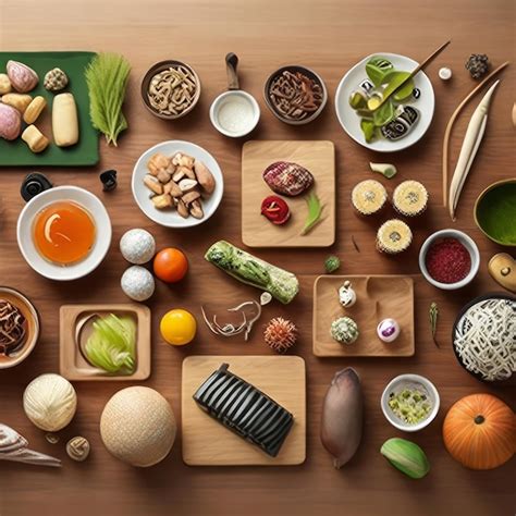Fotografía: Ingredientes frescos sobre una mesa de cocina