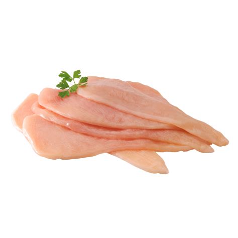 Filetes de pechuga de pollo crudos, listos para ser sazonados