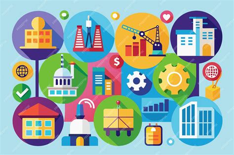 infografía con iconos representando diferentes sectores empresariales: alimentos, retail, servicios, educación