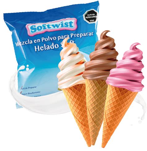 Diagrama comparativo de las texturas de helados soft y twist