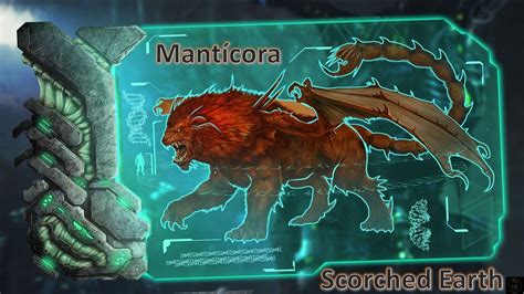 Arte conceptual de la Mantícora en ARK Survival Evolved: Scorched Earth