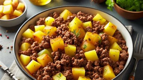 Microondas con carne molida descongelándose