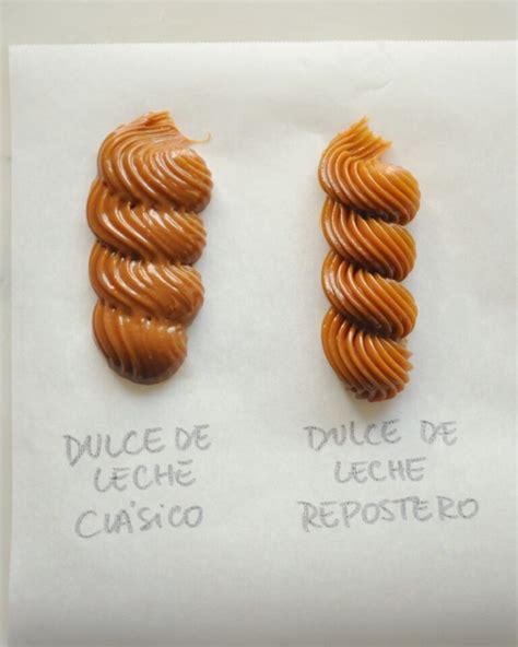 Diferentes tipos de dulce de leche: tradicional, repostero y light en frascos o recipientes.