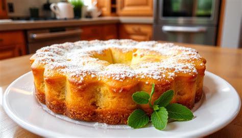Foto de budín de damascos frescos decorado, con almendras y mitades de damasco
