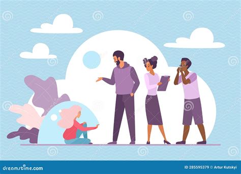 Ilustración de una persona estableciendo una barrera o límite de forma pacífica pero firme