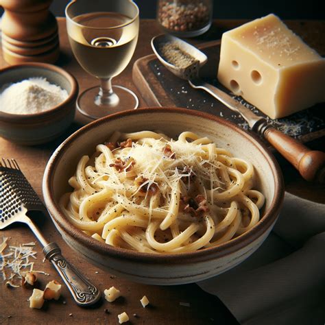 Ingredientes principales para carbonara: guanciale, queso pecorino, yemas y espaguetis