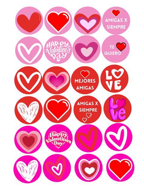 ilustraciones de corazones y elementos de San Valentín para decorar un desayuno