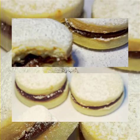 Empolvados rellenos de dulce de leche y espolvoreados con azúcar glas