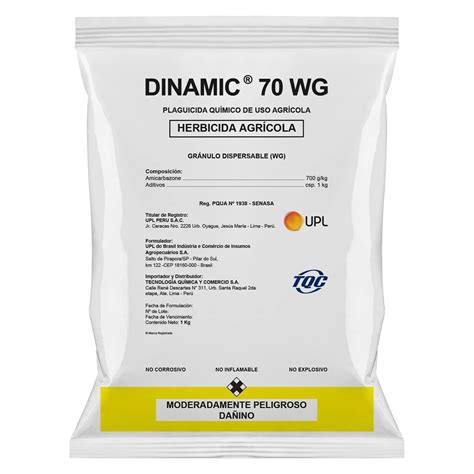 Infografía con la lista de malezas controladas en maíz por el herbicida Dinamic 70 WG, dividida por métodos de aplicación (PSI y pre-emergencia).