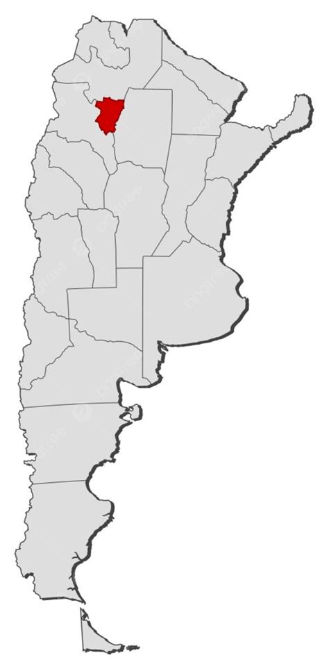 Mapa de Argentina resaltando la provincia de Tucumán