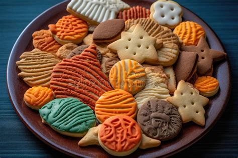 Placa de galletas con formas variadas, algunas decoradas con cerezas y almendras, listas para hornear