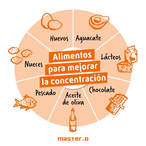 infografía sobre alimentos que mejoran la concentración y la memoria