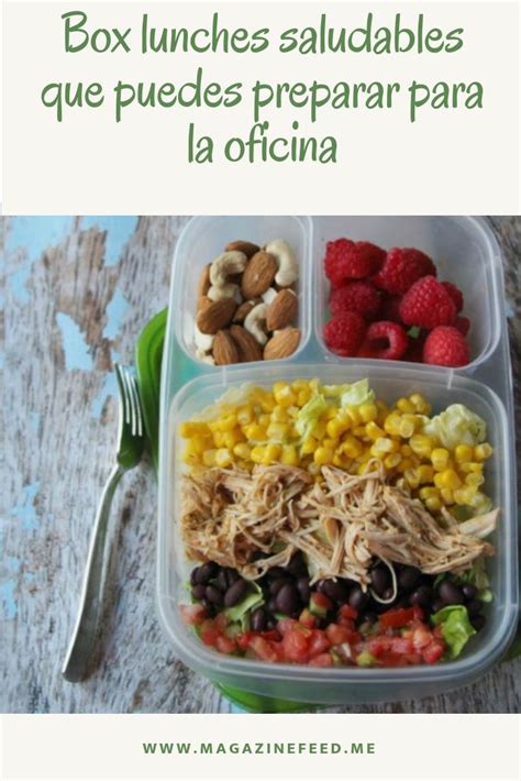ejemplos visuales de lunches saludables para llevar a la oficina