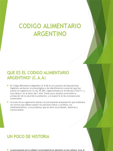 Esquema de las regulaciones del Código Alimentario Argentino aplicadas al rotulado de alimentos