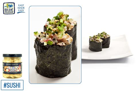 Infografía: Componentes esenciales del sushi (arroz, nori, pescado, wasabi, jengibre, salsa de soja)