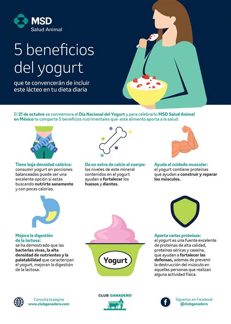 ilustración mostrando los nutrientes que aporta el yogurt
