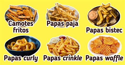 Mapa mundial con la diversidad de nombres y tipos de papas fritas por región