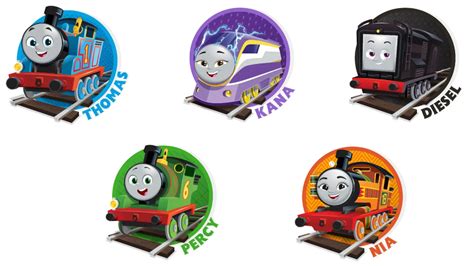 Diseño de los personajes principales de Thomas y sus Amigos