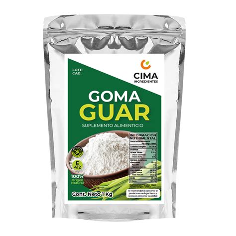 Diagrama molecular de la goma guar y sus aplicaciones en la industria alimentaria