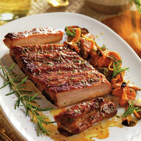 costillar de cerdo marinado con especias