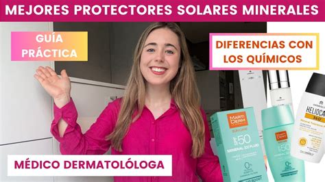 Esquema comparativo entre cómo funcionan los protectores solares minerales frente a los químicos al entrar en contacto con la piel.