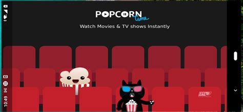 Captura de pantalla de la interfaz de Popcorn Time en Android