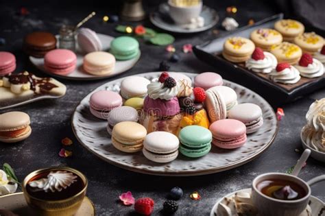 Variedad de postres con merengue