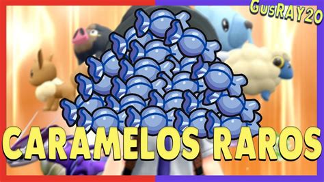 Esquema sobre la conversión de Caramelos Raros en caramelos de especies específicas para facilitar evoluciones.