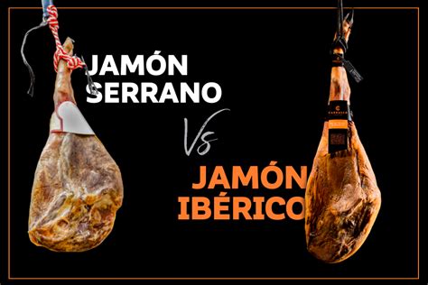 Tabla comparativa de las características del jamón serrano e ibérico.