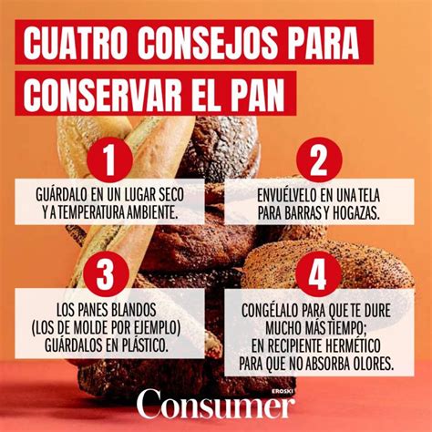 Infografía: Consejos para almacenar pan correctamente.
