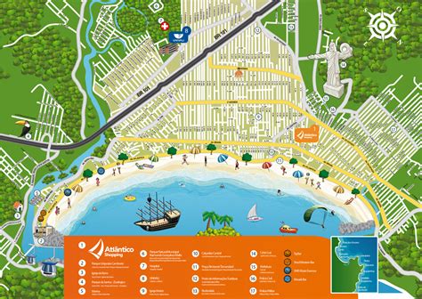 Mapa de ubicación del restaurante en el centro de Balneario Camboriú