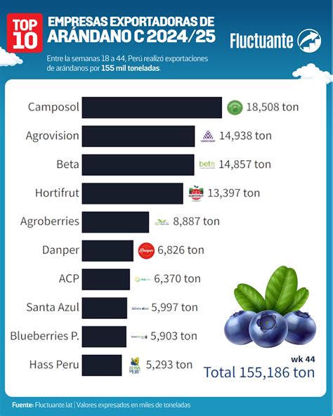Mapa mundial destacando las principales regiones productoras de arándanos.