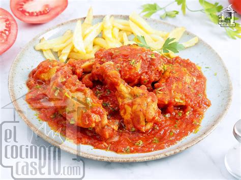 Ingredientes para pollo al jugo con tomate