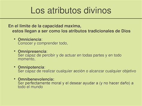 Diagrama de los atributos divinos: sabiduría, gloria, omnipresencia y omnipotencia.