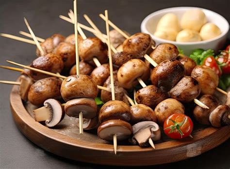 Champiñones ostra asados en una parrilla