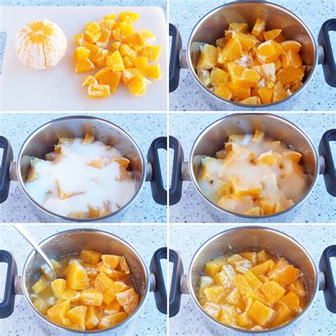 infografía con los pasos básicos para hacer mermelada de naranja y plátano