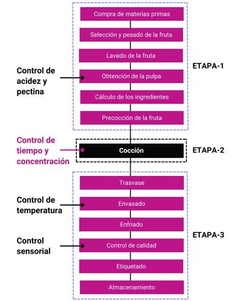 ilustración del proceso de elaboración de mermelada casera, mostrando la cocción de la fruta con azúcar
